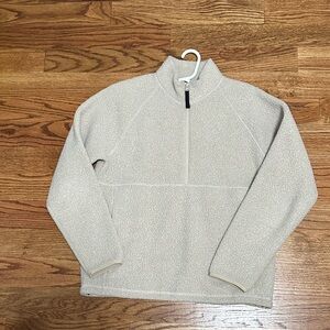 Everlane Men's Zip Up Sweater in Cream